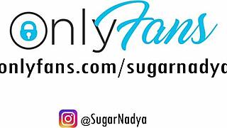 Blonde MILF Sugarnadya Pleases Big Cock In Lingerie