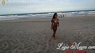 Man, beach stroll turned into me sucking and giving my ass to hubby!