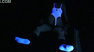 Carrie Blacklight In Sexy Main Scene