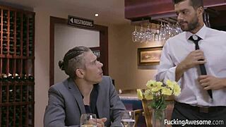 Elena koshka in stockings gets blowjob and fingering from waiter