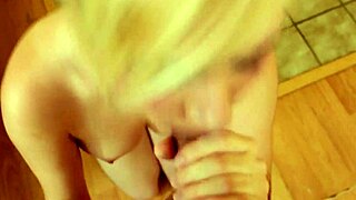 Bound Blonde Sucks Cock For Freedom