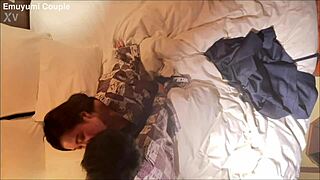 I, uh, caught this real steamy Japanese couple sex on cam, so hot