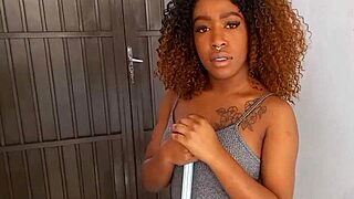 Wow, the maid begged for work, but I paid for her ass and she gave in!