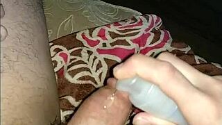 Girl enjoys a relaxing masturbation massage session