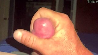 Slow motion masturbation session ending with explosive cum shot in detail