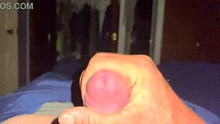 Slow motion masturbation session ending with explosive cum shot in detail