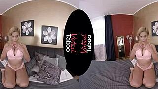 Blonde with Big Tits and Shaved Pussy in POV Taboo Scene