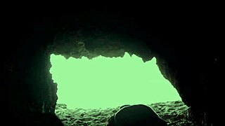 at the beach, hidden in the cave with my flexible partner