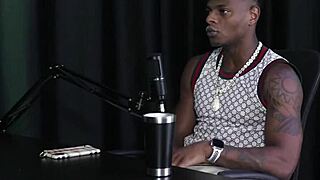 Will Mastro in sheer red lingerie flashing