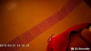 Spy Camera Captures Nude Tits in Shower Bathing Scene.