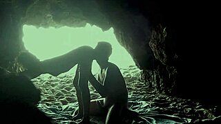 at the beach, hidden in the cave with my flexible partner
