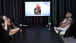 Will Mastro in sheer red lingerie flashing