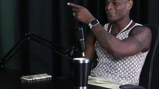 Will Mastro in sheer red lingerie flashing