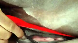 Ebony Milf Feels Intense Pleasure Masturbating with Dildo