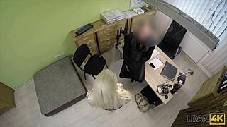 poor gorgeous shop assistant goes wild with stranger for cash