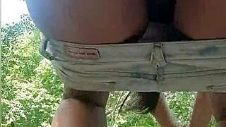 Teen Masturbates In River While Voyeur Watches Her Squirt And Cum