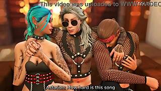 Rockstar Astarion and Halsin double penetrate horny Tav in this Sims 3 Baldur's Gate III 3D animation.