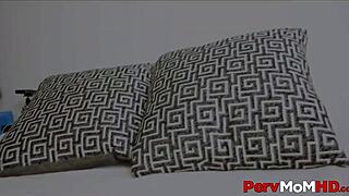 The sexy MILF stepmom with big tits and ass can't stop fucking her stepson