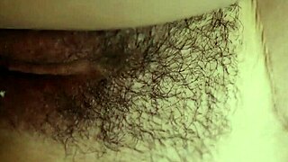 Smoking brunette gives blowjob with juicy creampie