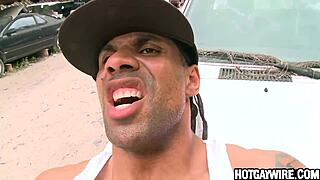 Blond Guy Pounds Black Thug Hard In Ghetto