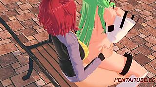 Kallen futanari fucks CCS pussy hard! Creampie and cumshot in this 3D hentai!