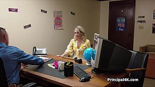 Cock hungry milf milks big dick at office!