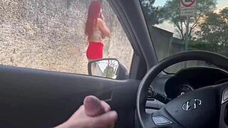 asking info on street for hot girl at bus stop.