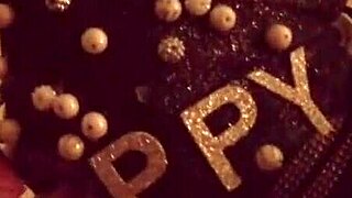 Slutty escort gives sloppy blowjob, spitting and ripping clothes during striptease.