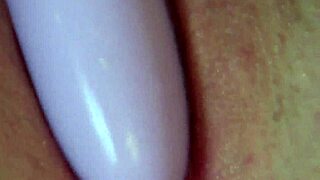 young pussy dripping cum after intense purple dildo play in florida