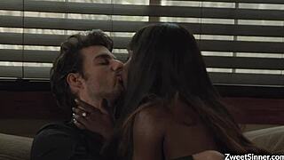 Ebony Ana Foxxx Takes Huge White Cock Hard