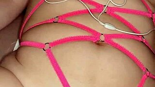 My Wife's New Costume And Ball Gag Make Her Feel So Excited During Masturbation