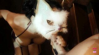 Wow! Masked Slave Delivers Epic Blowjob and Doggy Style to Master