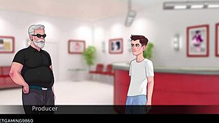 Two lesbian lovers scissoring in a cartoon video