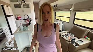 Kinky Karen Gagged in Shiny Cock POV Film