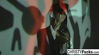 Sexy Christy Mack plays with her amazing ass and tight body.