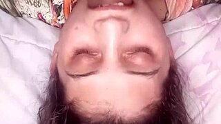 Deepthroat upside down, cum on face, so messy!