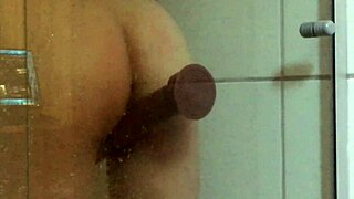 Young gay boy experiments with dildo play