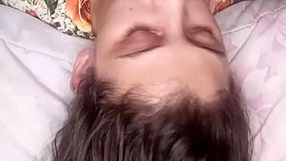 Deepthroat upside down, cum on face, so messy!
