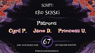 Coworker shares erotic audio for women.