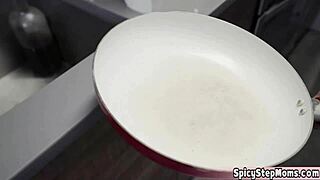 hot blonde stepmom dominates in business