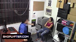 Naughty Natalie Porkman caught hiding store goods in her bra