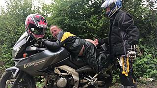 nymphofist gay biker dives into extreme anal fisting. his wild ride pushes every limit on the road.