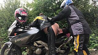 nymphofist gay biker dives into extreme anal fisting. his wild ride pushes every limit on the road.