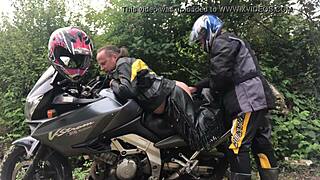 nymphofist gay biker dives into extreme anal fisting. his wild ride pushes every limit on the road.