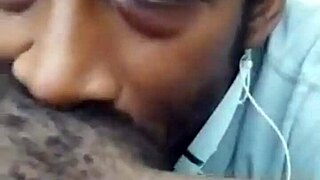 Close-up pussy licking—who’s next to taste this?