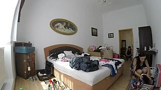 party girls flashing panties during a wild backstage try-on haul