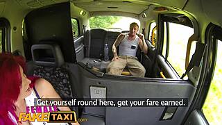 Female fake taxi babe with busty tits squirts during car sex?