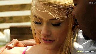 blonde hannah hays in silly taboo scene with stepson and big black cock