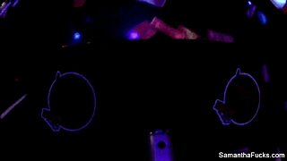 Samantha Saint Masturbates Her Pussy and Ass Behind the Scenes