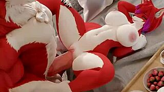 Furry characters in 3D Yiff animations collection